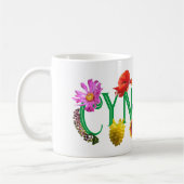Mug La boue classique des Fleurs sauvages de Cynthia (Gauche)