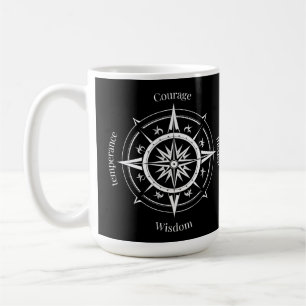 Mug La boussole des 4 vertus stoïciennes
