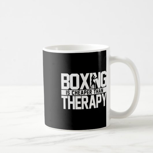 Mug La boxe est moins chère que la thérapie Citation d (Droite)