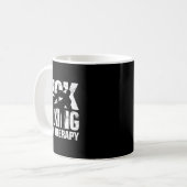 Mug La boxe thaïlandaise est ma thérapie, motif de com (Devant gauche)
