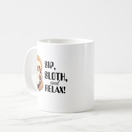 Mug La brasse matinale de Sloth (Devant gauche)