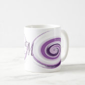 Mug La brosse violette abstraite frotte la spirale. (Devant droit)