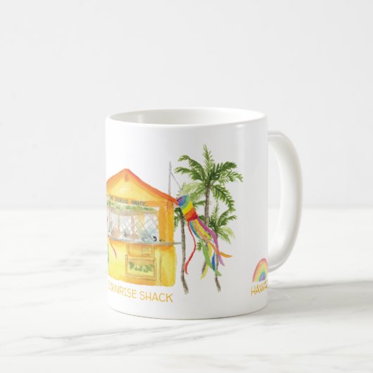 Mug La cabane de soleil hawaii jaune (Devant droit)
