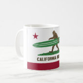 Mug La Californie surfant Bigfoot Longboard (Devant gauche)