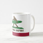 Mug La Californie surfant Bigfoot Shortboard (Devant droit)