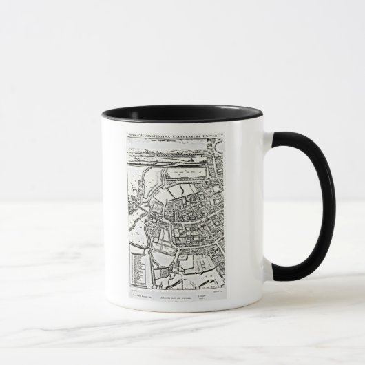 Mug La carte de Loggan d'Oxford, feuille orientale (Droite)