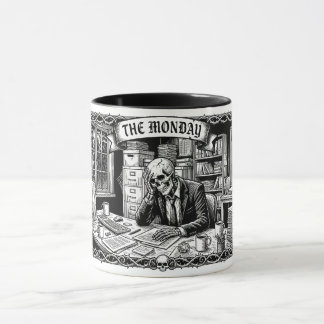 Mug La carte de Tarot du lundi | Squelette d'entrepris