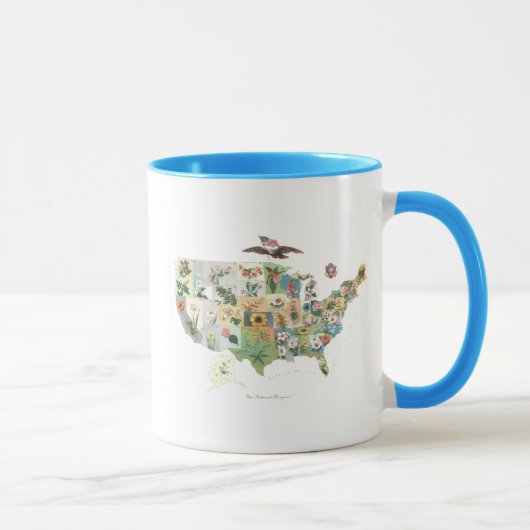 Mug La carte des fleurs des États-Unis - notre bouquet (Droite)