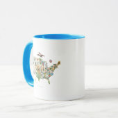 Mug La carte des fleurs des États-Unis - notre bouquet (Devant gauche)