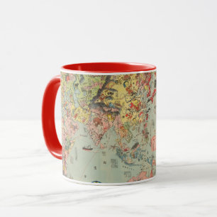 Mug La carte du monde en un coup d'oeil - Les routes a