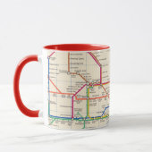 Mug La carte métro de Londres (Gauche)