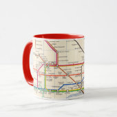 Mug La carte métro de Londres (Devant gauche)