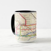 Mug La carte métro de Londres (Devant gauche)