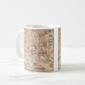 Mug La carte Vintage de Barcelone (Devant gauche)