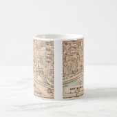 Mug La carte Vintage de Barcelone (Centre)