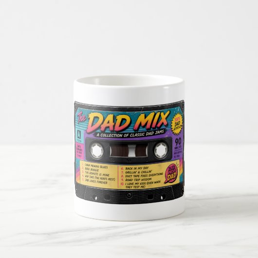Mug La cassette rétro des années 80 "The Dad Mix" (Centre)