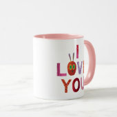 Mug La Caterpillar Très Affamée | Je t'aime (Devant droit)