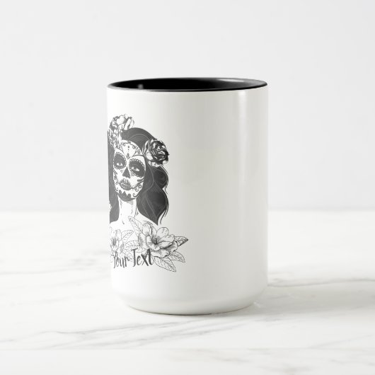 Mug "La Catrina" Poupée avec tatouage aux fleurs - per (Centre)