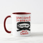 Mug La ceinture noire de KARATÉ aiment mon papa 1 (Gauche)