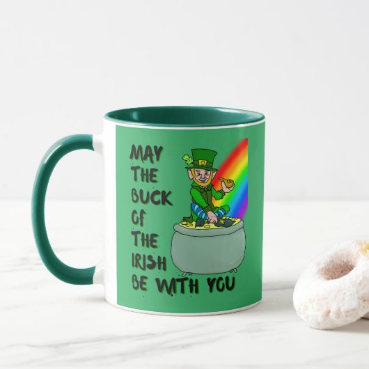 Mug La chance de l'irlandais St Patrick's (Avec donut)