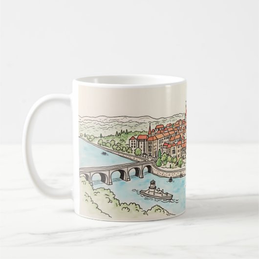 Mug La Charmante Ville Riverside (Gauche)