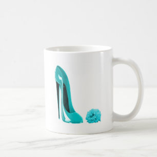 Mug La chaussure stylet de turquoise et s'est levée