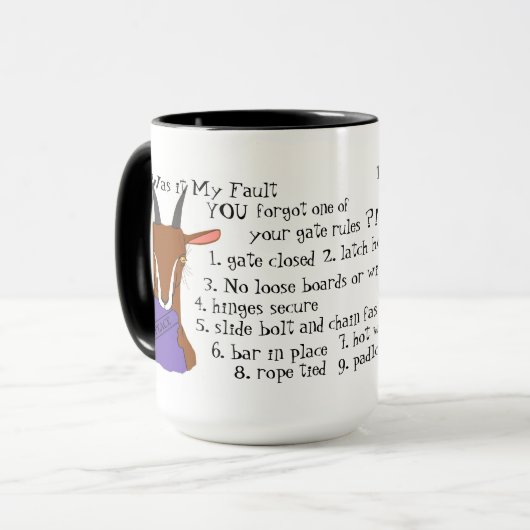 Mug La chèvre, artiste d'évasion, toggenburg, sannen (Devant gauche)