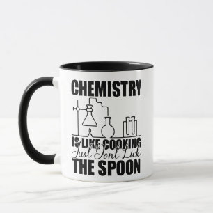 Mug La chimie est comme cuisiner humour scientifique