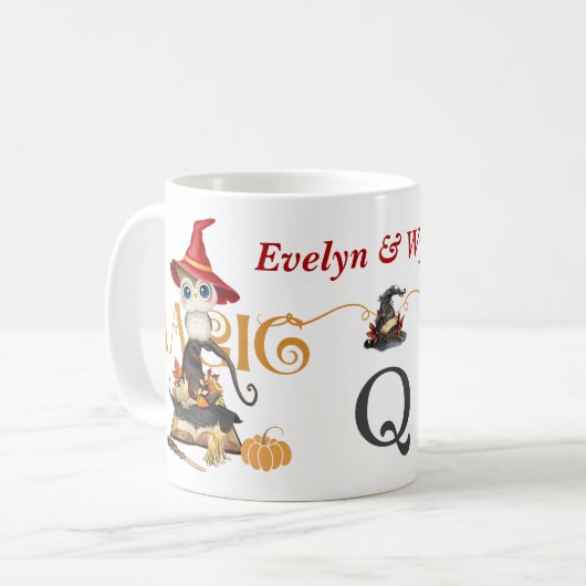 Mug La Chouette Magique Chouette Chuette Chute Thème P (Devant gauche)