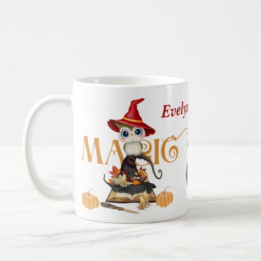 Mug La Chouette Magique Chouette Chuette Chute Thème P (Gauche)