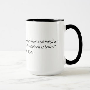 Mug La citation à partir de 1984 deux de George Orwel