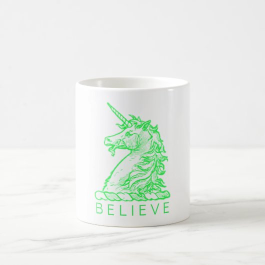 Mug La citation magique de licorne vert clair croient (Centre)