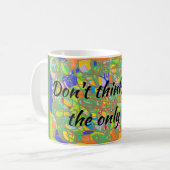 Mug la citation noire orpheline ne pensent pas que (Devant gauche)