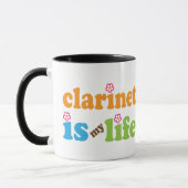 Mug La clarinette mignonne est de rétros fleurs de la (Gauche)
