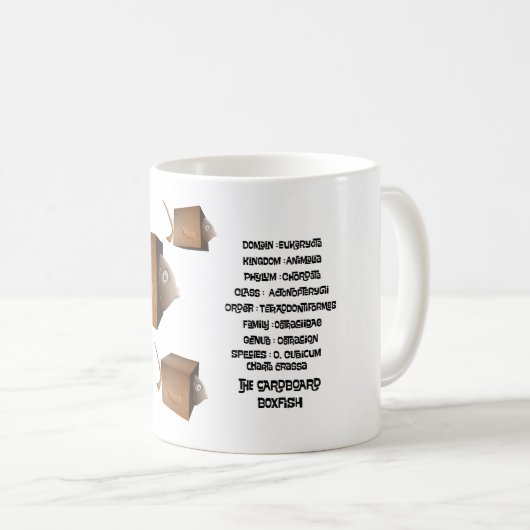 Mug La classification scientifique pour le coffre jaun (Devant droit)
