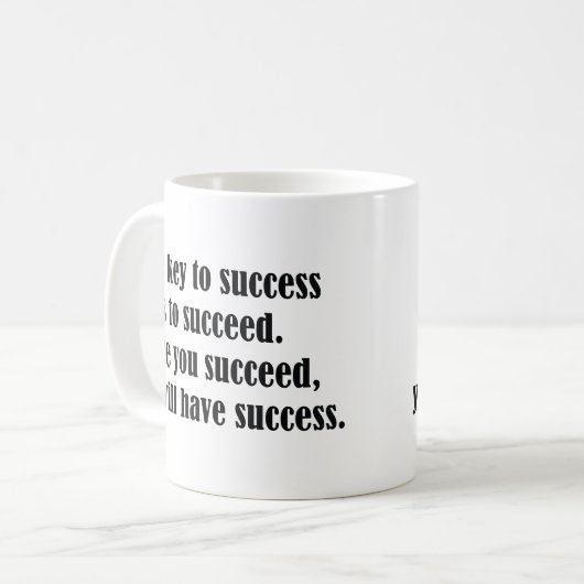 Mug La clé du succès (Devant gauche)