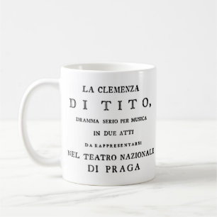 Mug La Clemenza di Tito Libretto page de titre