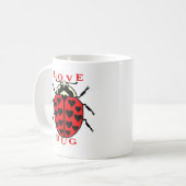 Mug La coccinelle mignonne de Valentine d'insecte (Devant gauche)