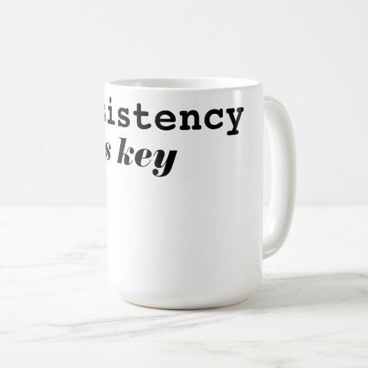 Mug La cohérence moderne est la clé de la typographie (Devant droit)