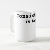 Mug La cohérence moderne est la clé de la typographie (Devant gauche)