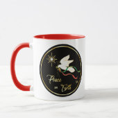 Mug La Colombe Blanche Propage La Paix Sur Terre (Gauche)