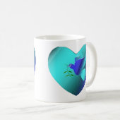 Mug La colombe bleue du coeur du ciel (Devant droit)