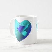 Mug La colombe bleue du coeur du ciel (Devant gauche)
