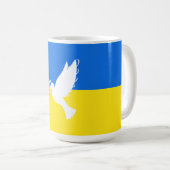 Mug La colombe de café ukrainienne de la paix soutient (Devant droit)