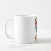 Mug La colombe de la paix mondiale faite de drapeaux i (Gauche)