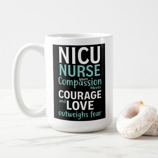 Mug La compassion rencontre le courage – Sans peur et (Avec donut)