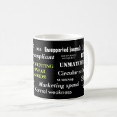 Mug La comptabilité jure les mots ! ! Comptable ennuye (Devant droit)