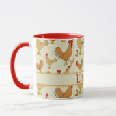 Mug La conception Brown de poulet personnalisent (Gauche)