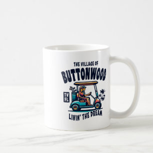 Mug La conception de chariot de golf du village de But
