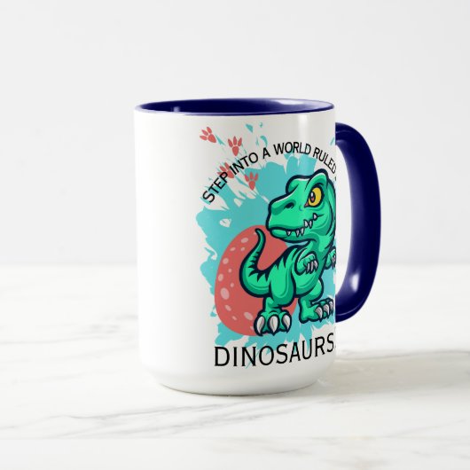 MUG LA CONCEPTION DES DEVIS DE DINOSAUR (Devant droit)